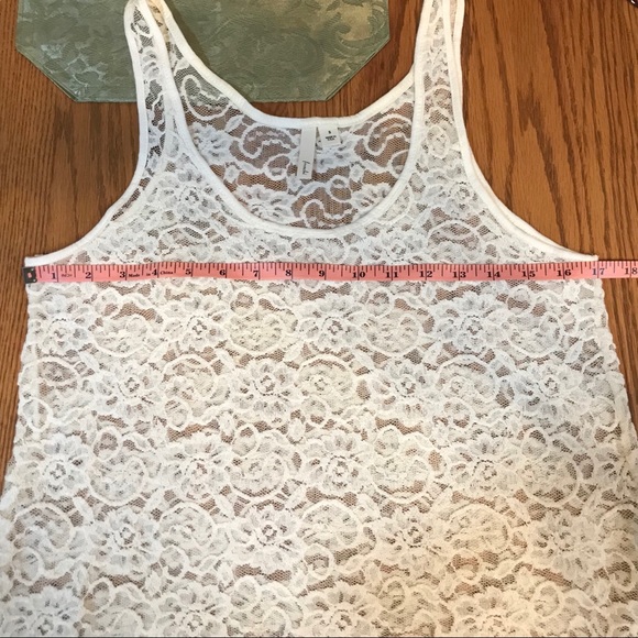 FRENCHI Ivory All Lace Tank Top - Picture 5 of 6